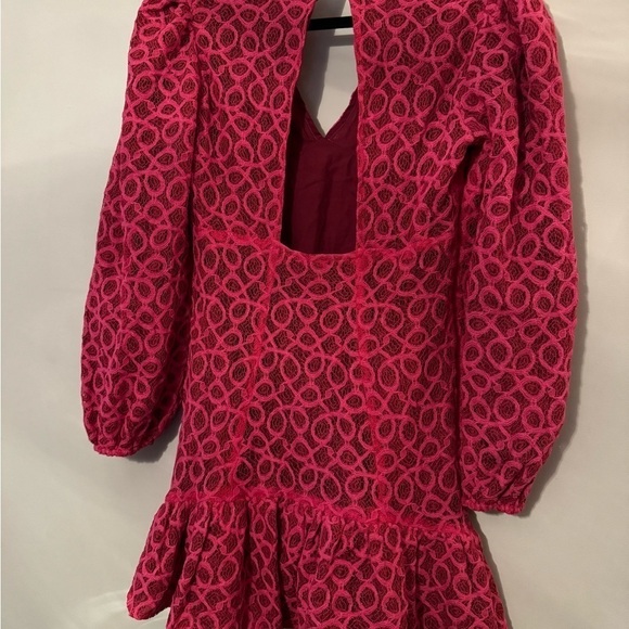 Walter Baker Helaine Pink Lace Mini Dress (NWT, Sz M) - Picture 6 of 9